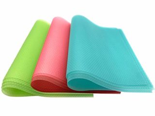 Obscyon 12 pcs Alfombras de Refrigerador Alfombrilla Antideslizante de Frigorífico, Esterilla para Cajón de Cocina Lavable (45 * 29 cm)