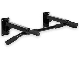 OcioDual Barra de Dominadas de Pared Elevación Pull Up Flexiones Dorsales Hasta 350Kg Negra Gym Gimnasio para Hogar Casa Fija