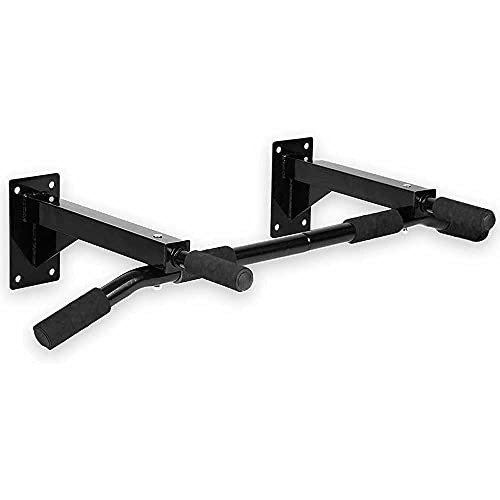 OcioDual Barra de Dominadas de Pared Elevación Pull Up Flexiones Dorsales Hasta 350Kg Negra Gym Gimnasio para Hogar Casa Fija