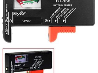 OcioDual Probador Testador Universal Comprobador de Pilas Baterias AA AAA C D 1.5V 9V BT-168 Negro