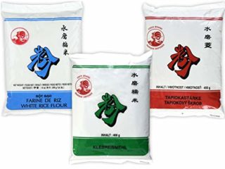 Oferta de degustación Harina glutinosa 400g + Harina de arroz 400g + Harina de tapioca 400g