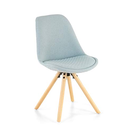 Ofiprix Silla Nordic Silla confidente Silla Escandinava Silla Tulipa Tapizada Estilo Nórdico Color Azul