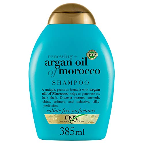 OGX Champú Aceite de Argán de Marruecos, Pelo Seco y Dañado, 385 ml (Empaque puede variar)