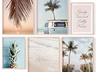 OHBIMBA - Laminas Decorativas Pared | Laminas para Cuadros Decoracion Salon Modernos | Laminas para enmarcar | Cuadros Decoracion dormitorios SIN Marcos | Tamaño 4xA3 y 2xA4 (Playa Pineapple)