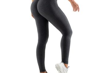 Oielai TIK Tok Leggings Push Up Mujer, Anticeluliticos Deporte Mujer Cintura Alta Elásticos Yoga Fitness de Control la Barriga, Blanco Negro, M