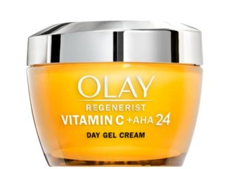 Olay Gel Crema De Día Vitamina C + AHA24, Con Vitamina C, AHA Y Niacinamida Para Un Tono De Piel Radiante Y Uniforme, 50 ml