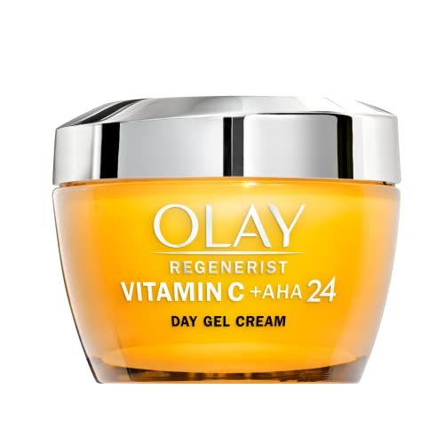Olay Gel Crema De Día Vitamina C + AHA24, Con Vitamina C, AHA Y Niacinamida Para Un Tono De Piel Radiante Y Uniforme, 50 ml
