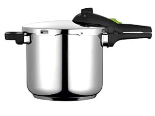 Olla a presión FAGOR RAPID XPRESS Súper rápida, Acero Inoxidable, Todo Tipo de cocinas, INDUCCION Fondo termo difusor IMPAKSTEEL Muy Resistente, 5 Sistemas de Seguridad, 2 Niveles de presión (8L)