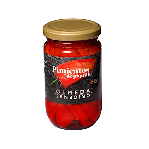 OLMEDA ORÍGENES - Pimientos de Piquillo (Navarra) - Tarro cristal 14/16 unidades (290 g)