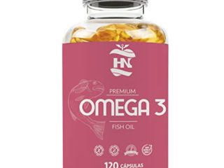 Omega 3 capsulas 1000mg - Fuente Ácidos Grasos de Aceite de Pescado – 400 mg DHA, 800 mg EPA y vitamina E – Para mantener el sistema cardiovascular y arterial saludable – 120 softgel (1 Bote)