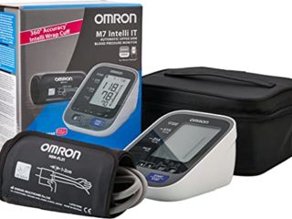 OMRON M7 Intelli IT - Tensiómetro de brazo, Bluetooth, aplicación OMRON Connect para móviles, tecnología Intelli Wrap Cuff