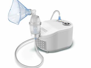 Omron Nebulizador Easy X101 con aerosol, trata condiciones respiratorias como el asma, la bronquitis, la alergia, la tos y los resfriados con facilidad, para adultos y niños