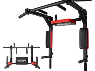 ONETWOFIT Barra de dominadas, estación de inmersión para Entrenamiento de Gimnasio en el hogar, Equipo de Entrenamiento de Torre de Potencia, Soporte de inmersión para 199,6 kg