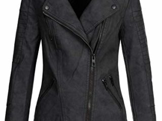 Only Mujer Onlava Faux Leather Biker Otw Noos Chaqueta, Negro (Black), 38