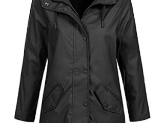 Only Onlsally Otw Noos-Abrigo Impermeable Chaqueta de Lluvia, Black/Black Teddy, XS para Mujer