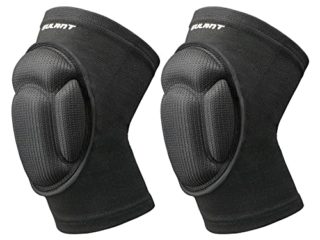 ONTYZZ Protección para la Rodilla Anti-colisión Engrosamiento Rodilleras Transpirables Alta Elasticidad Espesa Esponja Rodillera (1 par) al Voleibol Portero Fútbol Arrodillado Baile Hip Hop Negro/L