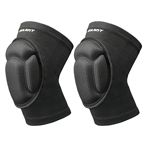 ONTYZZ Protección para la Rodilla Anti-colisión Engrosamiento Rodilleras Transpirables Alta Elasticidad Espesa Esponja Rodillera (1 par) al Voleibol Portero Fútbol Arrodillado Baile Hip Hop Negro/L