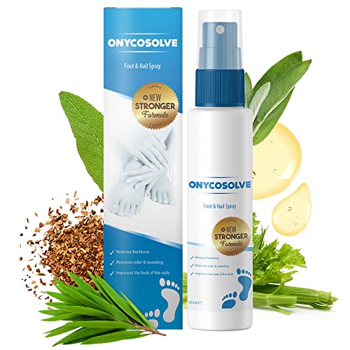 Onycosolve Pie de Atleta - Mal olor en los Pies | Picazón en los Pies | Uñas débiles | Sudoración de pies | Pies sanos | Spray antimicótico para pies y uñas