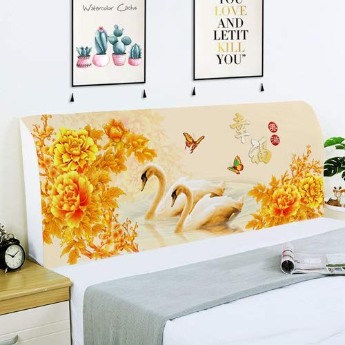 OOFAYWFD Terciopelo Fundas para Cabeceros Cama Elástica Super Suave 90/135/ 150/160/180CM Cubierta de Cabecera de Cama Niño/Adulto Antipolvo para Cabecero de Dormitorio Estuche Protector。
