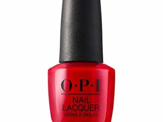 OPI Nail Polish, Esmalte Uñas Duración de Hasta 7 Días, Efecto Manicura Profesional, Tonos Rosas, Morados y Granates, Big Apple Red, 15 ml