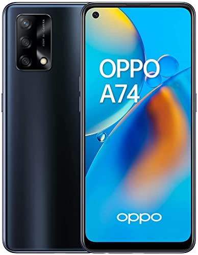 OPPO A74 - Smartphone 128GB, 6GB RAM, Dual SIM, Carga rápida 33W - Negro