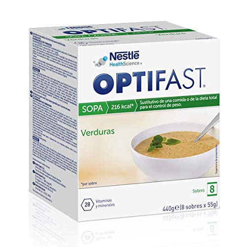 Optifast® Sopa - Verduras - 8 sobres de 55 g - Sustitutivos de comida - Ayuda para perder peso o a mantenerlo después de haberlo perdido