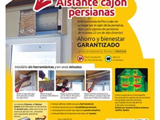 Optimer System – Aislante Térmico Reflexivo Frío y Calor para Cajón Persiana, Contador de Agua, Controlador de Riego, con Cinta Adhesiva