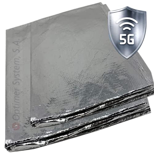 Optimer System – Panel Inhibidor de Frecuencia, Bloqueador de Radiación Electromagnética, Reduce y Atenúa el Efecto Causado por Señales Móvil, EMF, RFID, EMI, RMI, GPS, Wifi (1,20x2,5m)