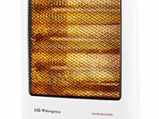 Orbegozo BP 0303 A - Calefactor halógeno eléctrico, 3 niveles de potencia, oscilante, asa de transporte, sistema antivuelco, 1200 W