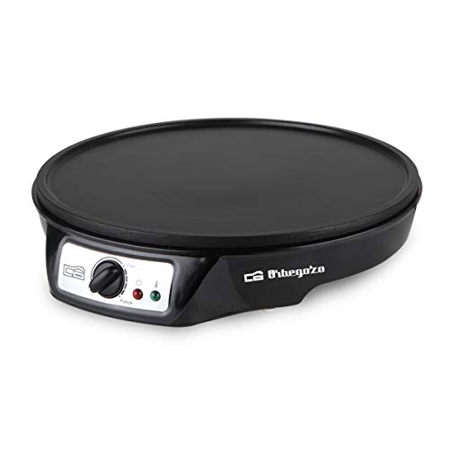Orbegozo Cm 2360 - Crepera Eléctrica, Superficie Antiadherente De 30 Cm De Diámetro, Temperatura Regulable, 1000 W De Potencia