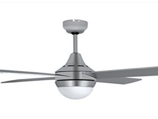 Orbegozo CP 91120 - Ventilador de techo con luz LED, mando a distancia, 3 velocidades, temporizador, 60 W, plateado, 120 cm de diámetro