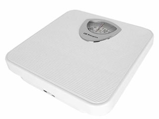 Orbegozo PB 2010 – Báscula de baño mecánica, diseño antideslizante, color blanco