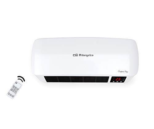 Orbegozo SP 6000 – Calefactor de baño Split programable con mando a distancia, 2000 W, 2 niveles de potencia y modo ventilador, Color Blanco