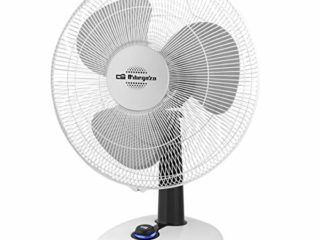 Orbegozo TF 0133 - Ventilador de sobremesa, oscilante, 3 velocidades, diámetro hélice 30 cm, asa, 40 W, piloto luminoso LED, blanco