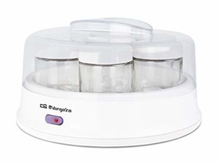 Orbegozo YU 2350 - Yogurtera, 7 tarros con 200 ml de capacidad, tapa transparente, interruptor encendido/apagado, 15 W