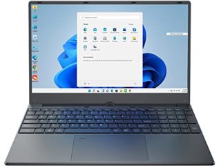 Ordenador Portátil 15.6 Pulgadas Windows 11 Pro Netbook, Laptop DDR4 16GB RAM 512 GB SSD Intel Celeron 5205U PC Portátil 4K 1920*1080 38WH Teclado QWERTY Español
