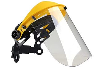 Oregon Visera de Seguridad con Malla Protectora de Policarbonato Transparente, Protección Facial Ajustable
