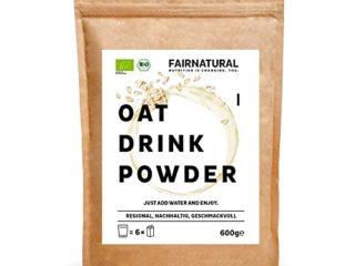 ORGANICA Leche de avena en polvo [De cultivo regional alemán] Bebida sin azúcares añadidos para mezclar usted mismo | Para 6L de sustituto de la leche sin gluten o como avena instantánea (600g)