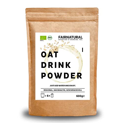 ORGANICA Leche de avena en polvo [De cultivo regional alemán] Bebida sin azúcares añadidos para mezclar usted mismo | Para 6L de sustituto de la leche sin gluten o como avena instantánea (600g)