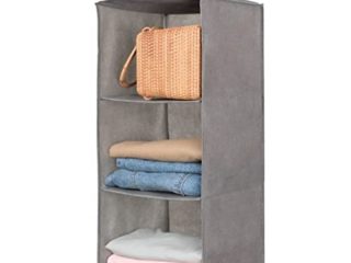 Organizador Armario Colgante de 3 baldas-Estantería Colgante almacenaje para Ropa-Organizador Armario de Ropa-Estantería para Armario de Tela-Tamaño 27x27x60cm
