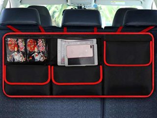 Organizador de maletero para coche,organizador maletero, [elastic net & 4 estructura de varita mágica] robusto organizador maletero,el mejor bolsas maletero coche,organizador asientos coche