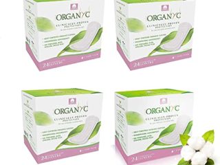 Organ(y)c, Salvaslip Pocket de Algodón Certificado 100% Bio - 4 paquetes x 24 salvaslip (Total 40 unidades)
