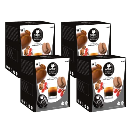 Origen & Sensations - Cápsulas Dolce Gusto EXTRA INTENSO | 64 Cápsulas para Dolce Gusto Compatibles | Cápsulas Compatibles Dolce Gusto EXTRA INTENSO