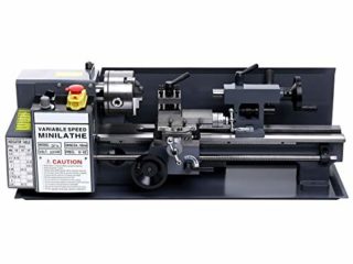 Orion Motor Tech 550W Torno de Metal 7x14 Pulgadas/180x350mm Mini Torno de Metal Velocidad Variable 2250RPM Metal Lathe para Mecanizar Metales (7x14 Pulgadas)
