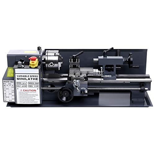 Orion Motor Tech 550W Torno de Metal 7x14 Pulgadas/180x350mm Mini Torno de Metal Velocidad Variable 2250RPM Metal Lathe para Mecanizar Metales (7x14 Pulgadas)