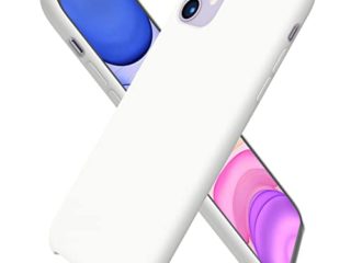 ORNARTO Funda Silicone Case para iPhone 11, Carcasa de Silicona Líquida Suave Antichoque Bumper para iPhone 11 (2019) 6,1 Pulgadas-Blanco