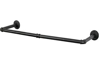 OROPY Riel Colgante Desmontable Desmontable Industrial de la Barra de la Ropa del Metal del Estante de la Ropa del Tubo (Dos Bases)