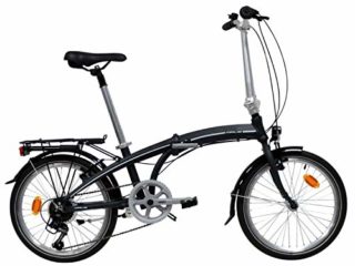 ORUS Folding Bike Bicicleta Plegable, Unisex, Negro, 20" (50,8 cm)