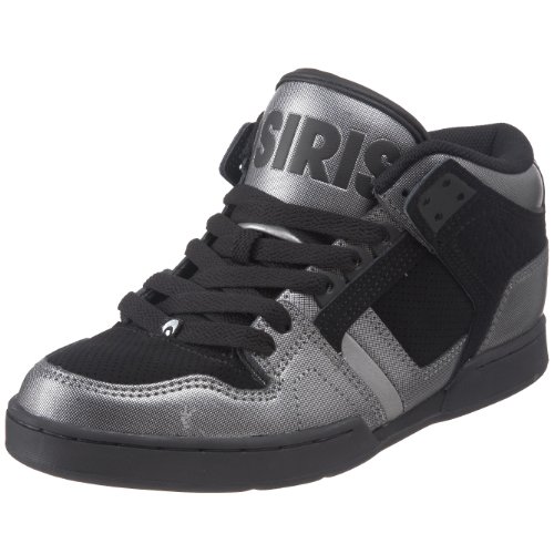 Osiris NYC 83 Mid Skate Zapato para Hombre, carbón, Negro/Plata, 4.5 Reino Unido
