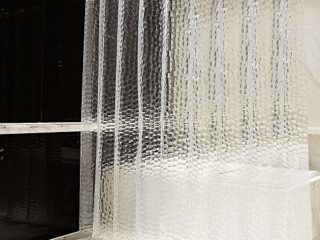 OTraki Cortina Baño Pesado 240 x 200 cm Impermeable Antimoho EVA Cortina de Ducha Larga Sin PVC Cortina Bañera 3D Efecto Semi-Transparente Lavable Shower Curtian